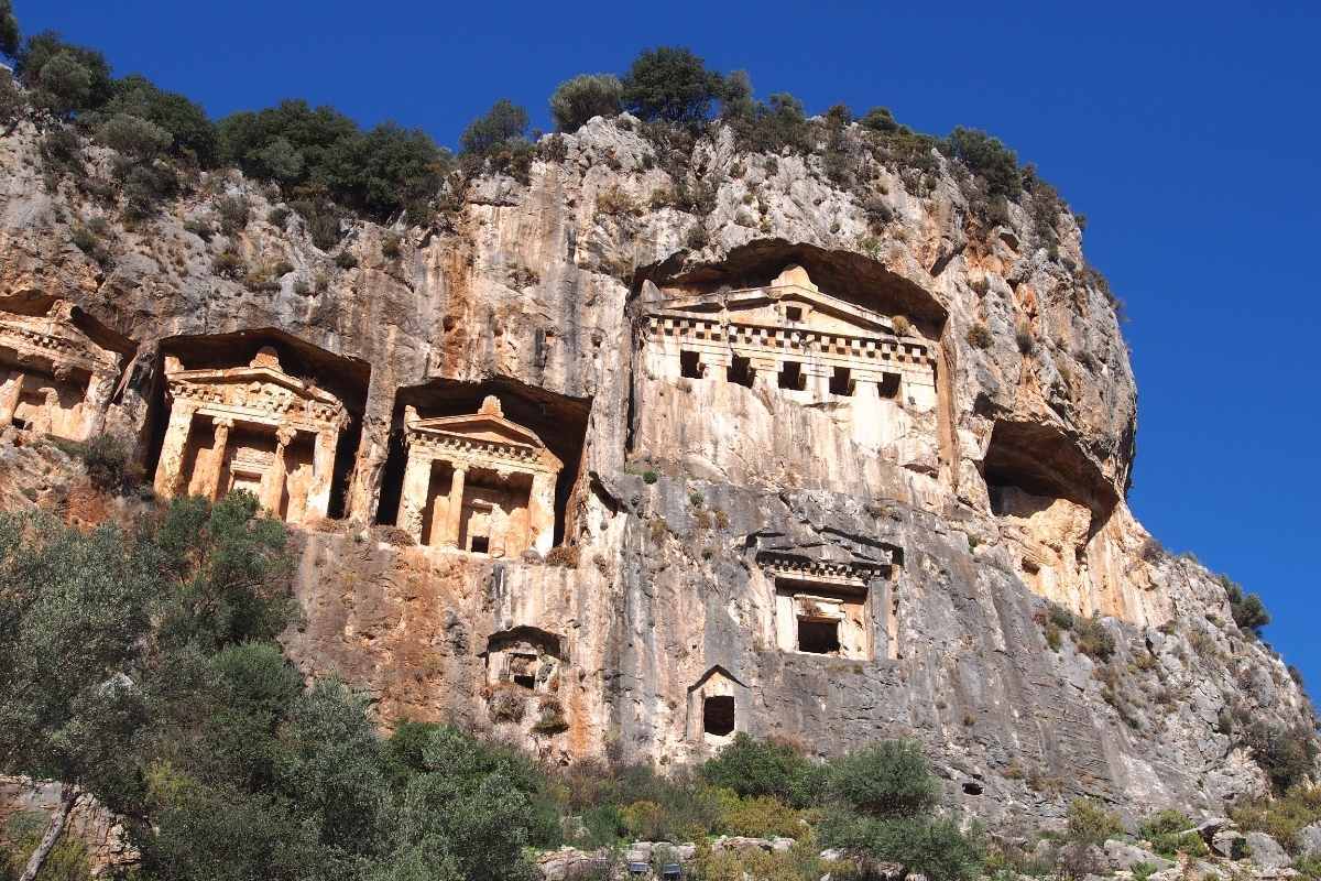 Dalyan Delta Carian Rock Tombs Turkey