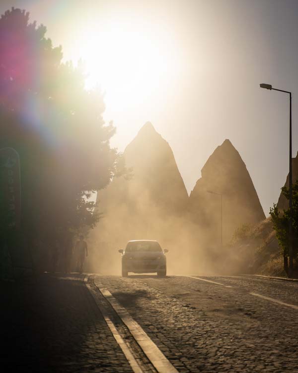 Car-In-Cappadocia-Sunset