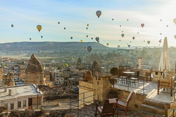 Mithra Cave Hotel Terrace View