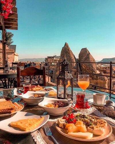 Sultan Cave Suites Breakfast Views