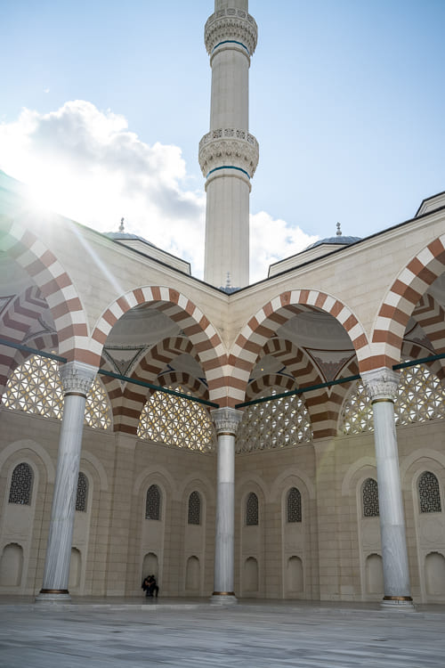 Camlica Mosque Courtyard Turkey